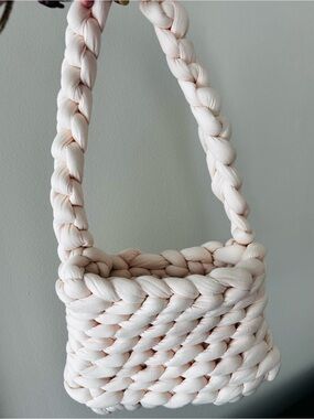 Handwoven handmade crochet eggshell Knit Shoulder Bag